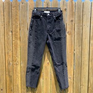 A&F The Mom High-rise Two-tone Curve love Jeans